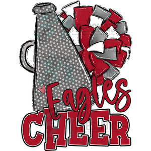 Personalized Red and Gray Cheer
