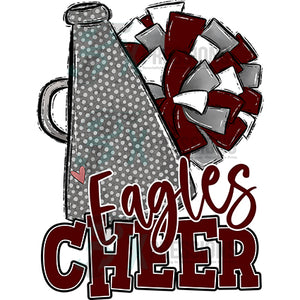 Personalized Maroon and Gray Cheer