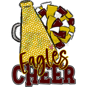 Personalized Maroon and Gold Cheer