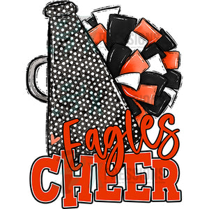 Personalized Black and Orange Cheer