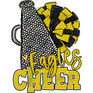 Personalized Black and yellow Cheer