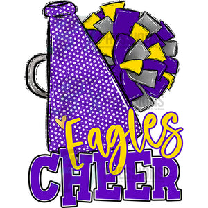 Personalized Purple and Yellow Cheer