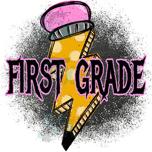 First Grade Pencil Lightning Bolt