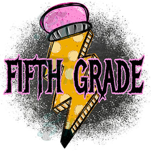 fifth grade pencil lightning bolt