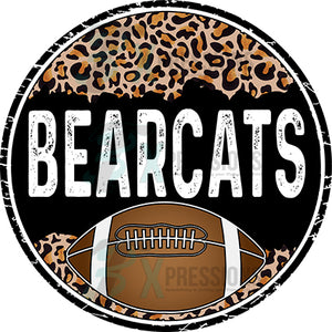Personalized Leopard Circl Football
