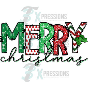 Merry Christmas Word Art