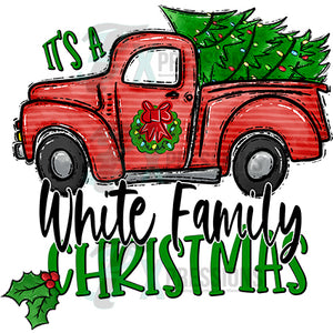 Personalized Family Christmas truck no frame
