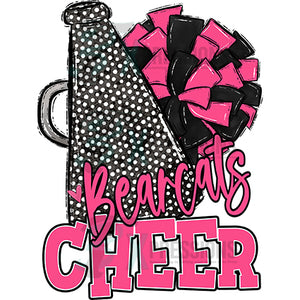 Personalized pink and black cheer