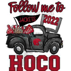 Take me to HOCO Truck Black and Red