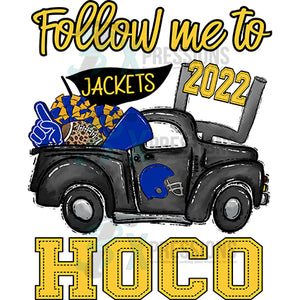Take me to HOCO Truck Blue and yellow