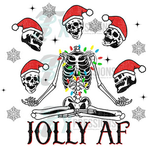 Jolly AF Christmas Skeleton