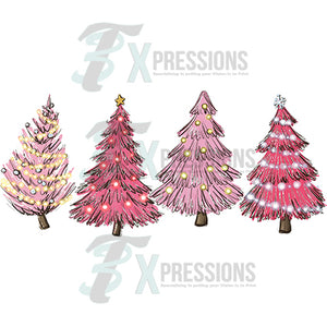 Pink Christmas Trees