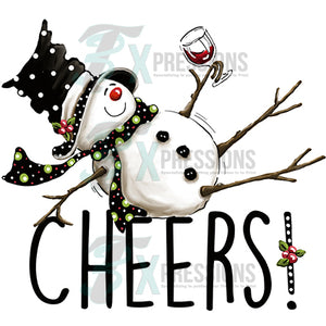 Tipsy Snowman Wine Cheers