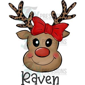 Personalized Girl reindeer