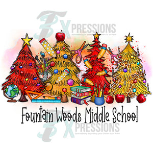 Personalized School Christmas Trees