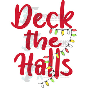 Deck the Halls Christmas Lights Red