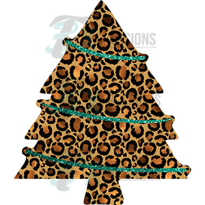 Leopard Green Glitter Christmas Tree