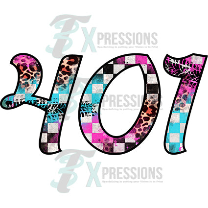 Personalized Bright Color Race Track zip code