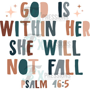 God is within her she will not fall