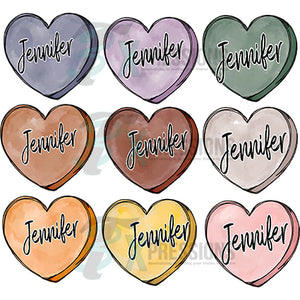 Personalized BOHO Matching Hearts