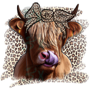 Leopard background cow