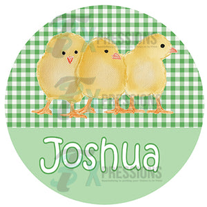 Personalized Green Chicks