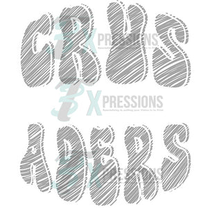 Personalized Sketch Mascot Names CRUSADERS GRAY WHITE