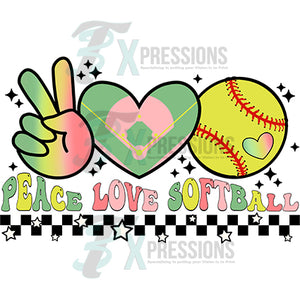 Peace Love softball