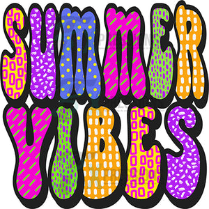 Summer Vibes Retro Patterns Neons