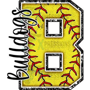 Personalized Softball Varsity Letter