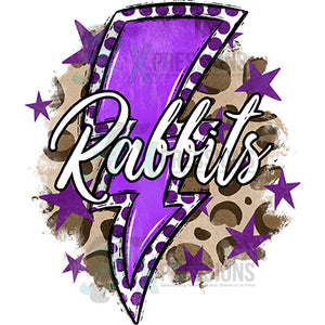 Personalized Purple Bolt and Stars