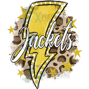 Personalized Yellow Bolt and Stars