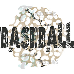 Baseball Leopard Stitch Distressed