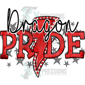 Personalized Red Pride gray stars