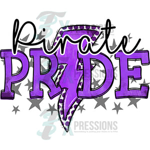 Personalized Purple pride gray stars
