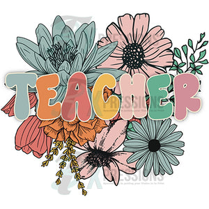 Teacher retro floral