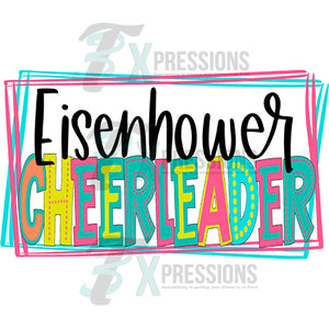 Personalized Bright Framed Cheerleader