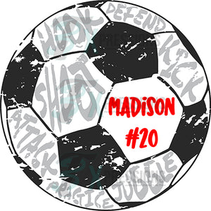 Personalized Distressed Soccer Ball