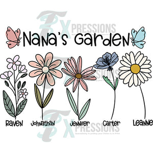 Personalized Nana's (can be changed) Garden