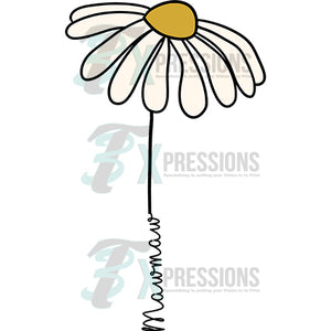 Personalized Wildflower single name