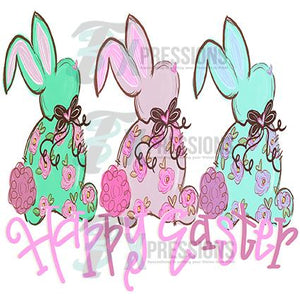 3 Bunnies Happy Easter