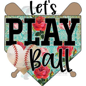 Let's Play Ball, floral