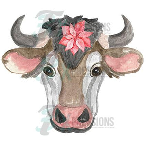 Pink Floral Cow