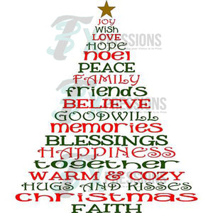 Christmas Words Tree - 3T Xpressions