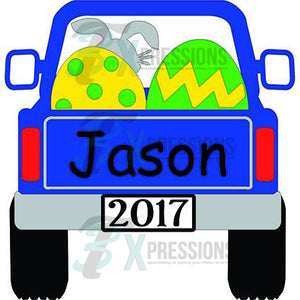 Personalized Blue Easter Truck - 3T Xpressions