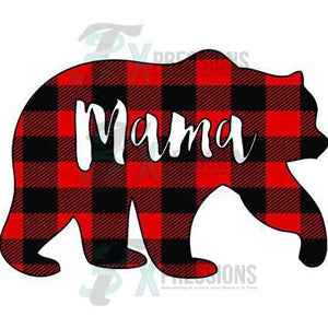 Mama Bear Buffalo Plaid