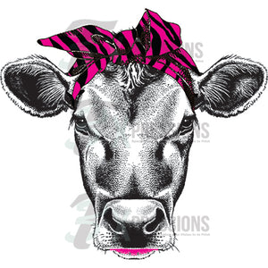 Cow- Pink Zebra - 3T Xpressions