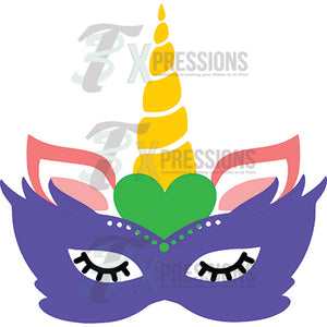 Mardi Gras Mask Unicorn - 3T Xpressions