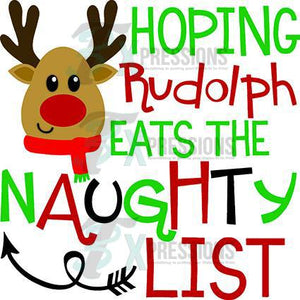 Rudolph Naughty List - 3T Xpressions