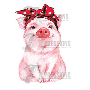 Personalized Piggie Red Polkadot Bandana - 3T Xpressions